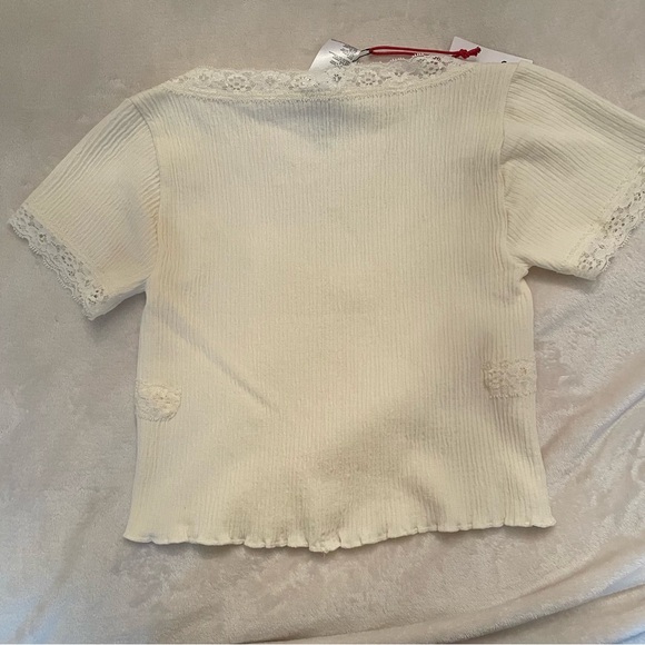 BDG Urban Outfitters London Womens Cross Lace Baby Tee size medium NWT - Picture 13 of 13